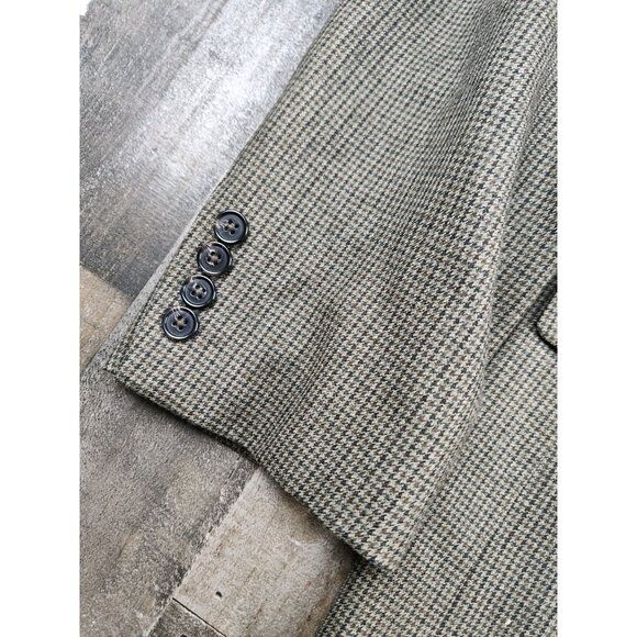 Lauren Ralph Lauren Blazer Mens 48L Brown Tweed Plaid Wool Suit Jacket - Picture 7 of 14